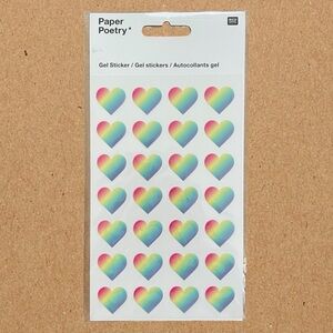 Rico Design Paper Poetry Gel Sticker, hearts